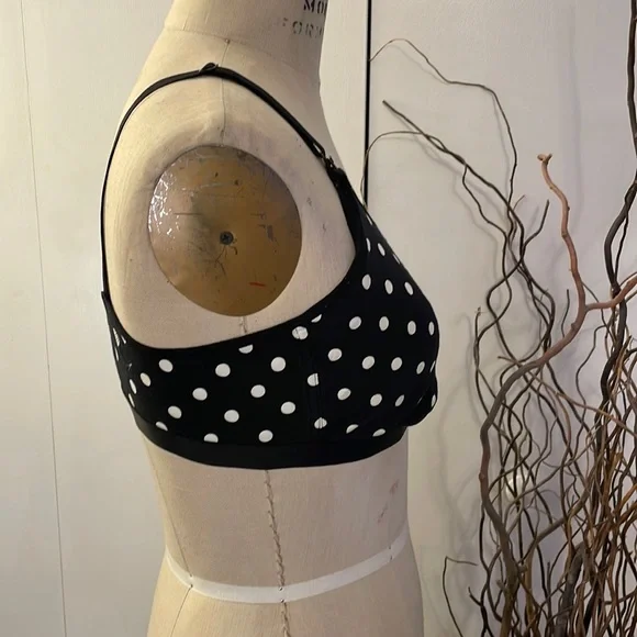 Loving Moments polka dot nursing bra in black and white XL - Picture 5 of 8